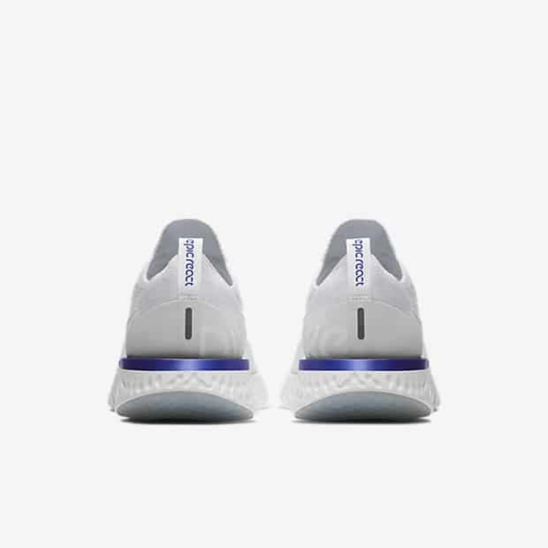 Nike epic react white best sale racer blue